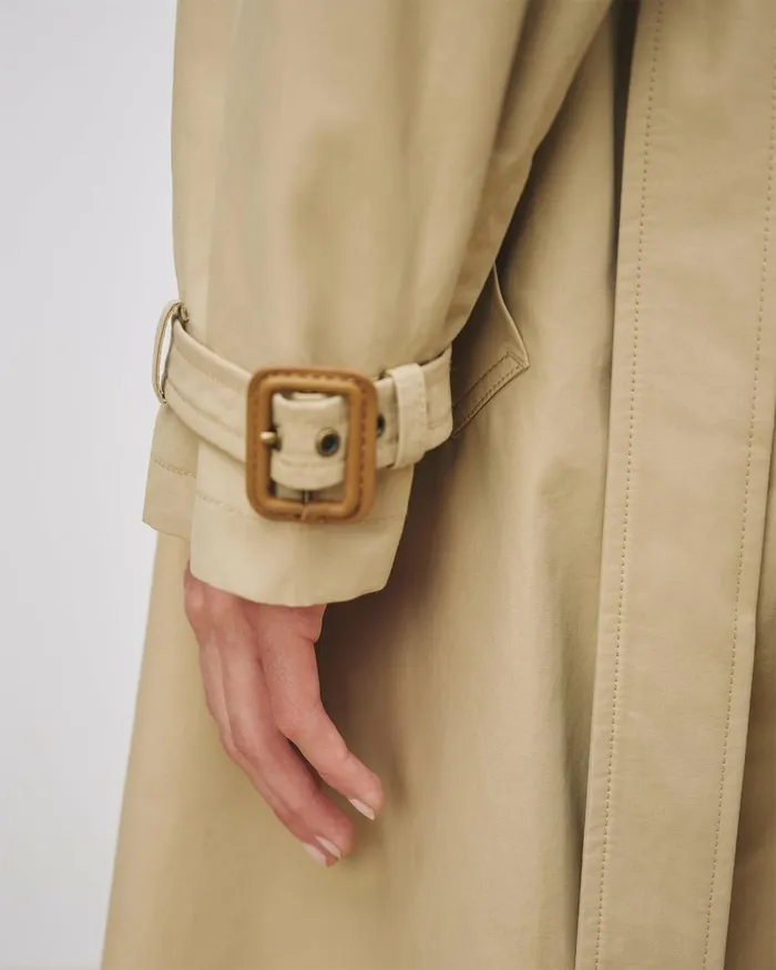Women Coats and Outerwear Nili Lotan TANNER TRENCH COAT Khaki