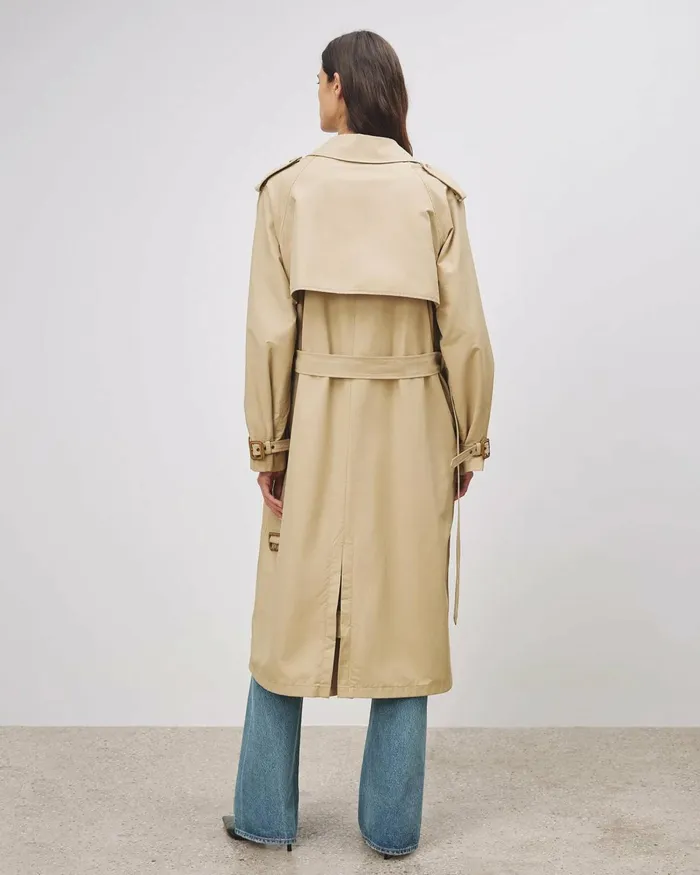 Women Coats and Outerwear Nili Lotan TANNER TRENCH COAT Khaki