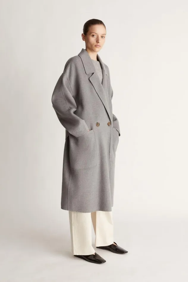 Women Coats And Jackets Lee Mathews Florentine Cashmere Cocoon Coat Greymarle