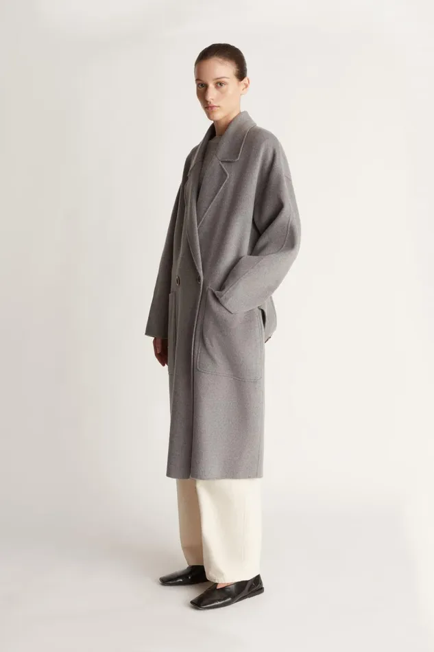 Women Coats And Jackets Lee Mathews Florentine Cashmere Cocoon Coat Greymarle