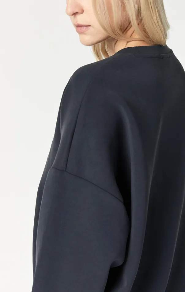 Women Crewneck Sweatshirt In Black Mavi Jeans Loungewear Women Crewneck Sweatshirt In Black Mavi Jeans Loungewear