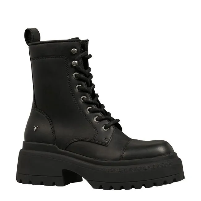 Women Destroy Black Platform Boots Windsor Smith Platforms