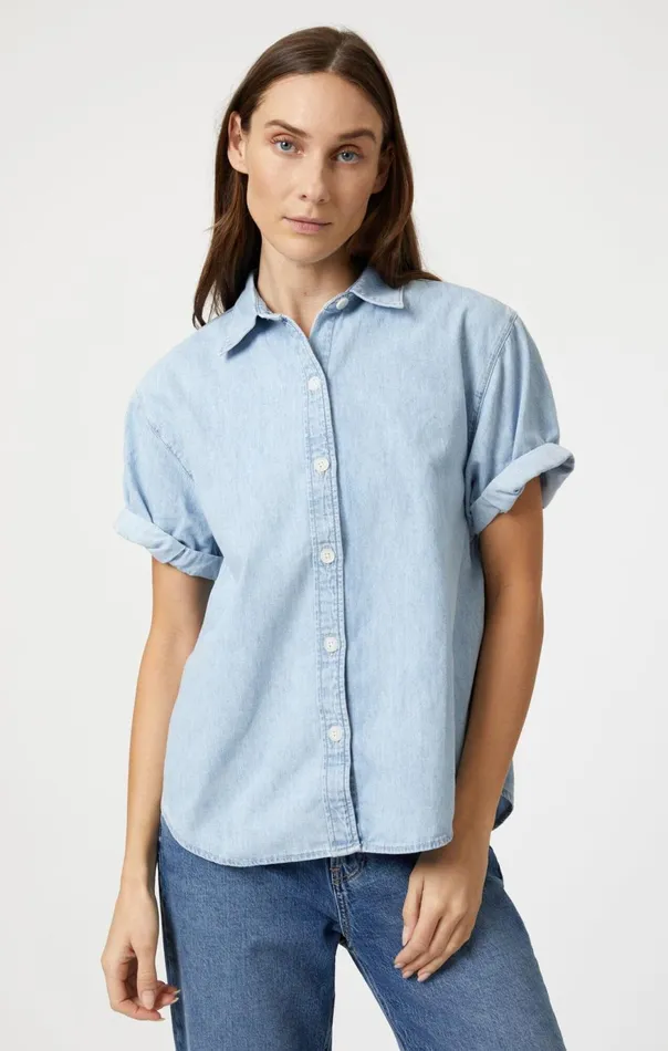 Women Deva Shirt In Bleach Denim Mavi Jeans Denim Women Deva Shirt In Bleach Denim Mavi Jeans Denim