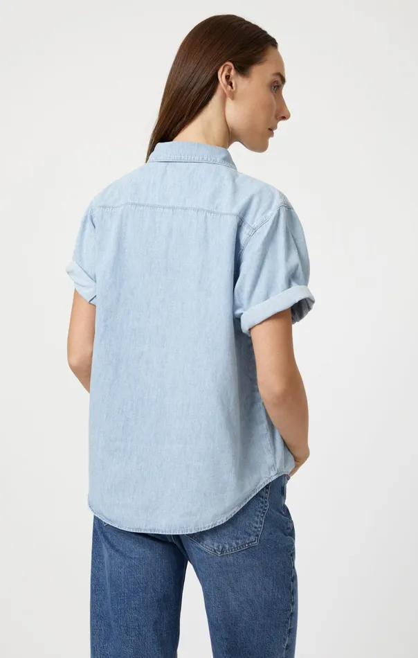 Women Deva Shirt In Bleach Denim Mavi Jeans Denim Women Deva Shirt In Bleach Denim Mavi Jeans Denim