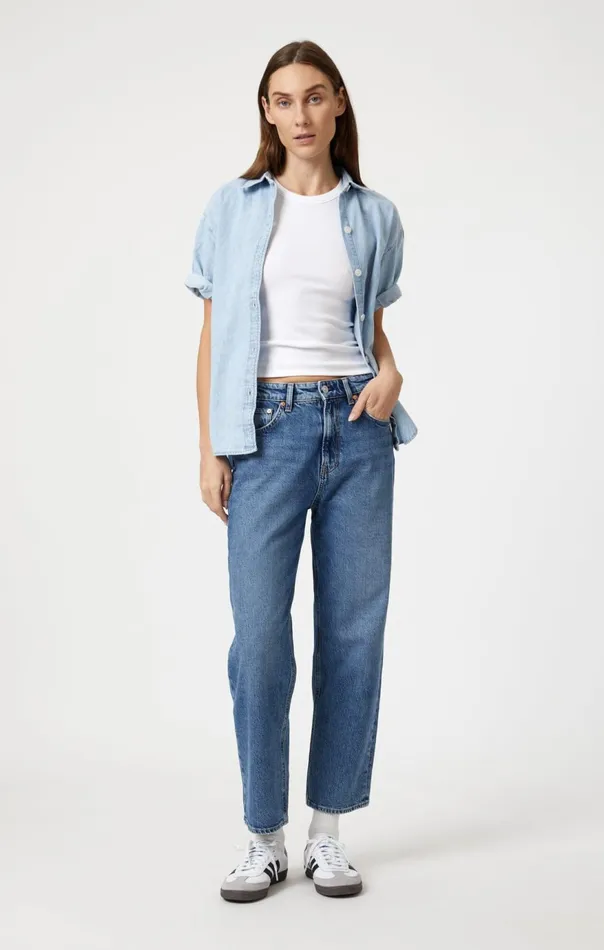 Women Deva Shirt In Bleach Denim Mavi Jeans Denim Women Deva Shirt In Bleach Denim Mavi Jeans Denim