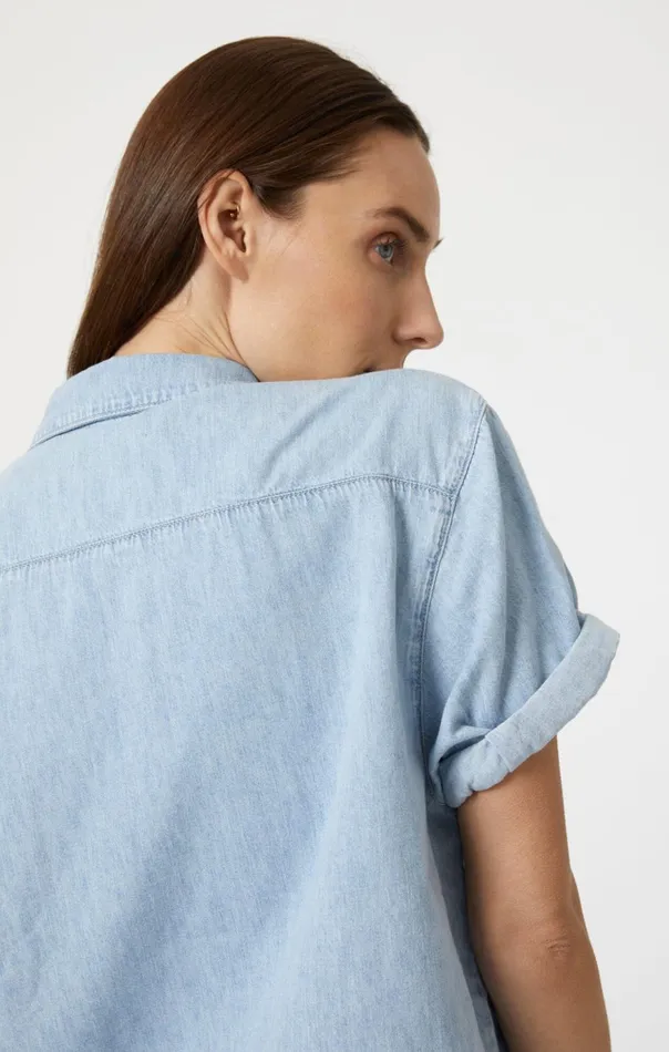 Women Deva Shirt In Bleach Denim Mavi Jeans Denim Women Deva Shirt In Bleach Denim Mavi Jeans Denim