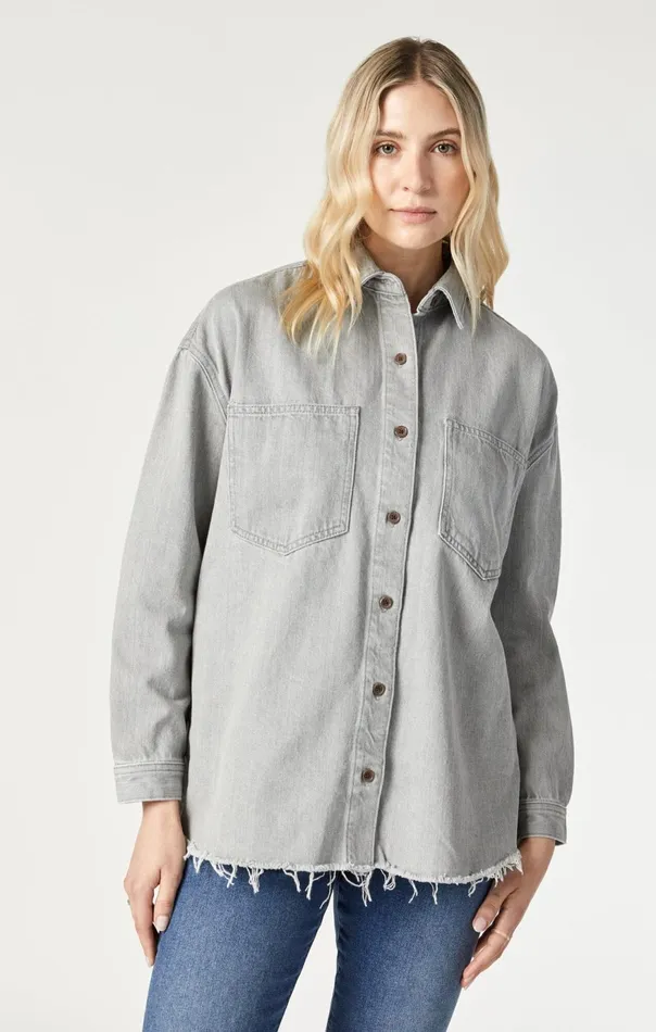Women Dina Denim Shirt In Stone Natural Dye Mavi Jeans Shirts Women Dina Denim Shirt In Stone Natural Dye Mavi Jeans Shirts