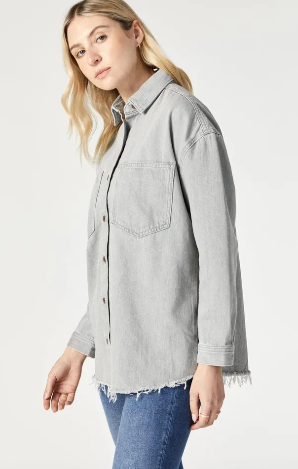 Women Dina Denim Shirt In Stone Natural Dye Mavi Jeans Shirts Women Dina Denim Shirt In Stone Natural Dye Mavi Jeans Shirts