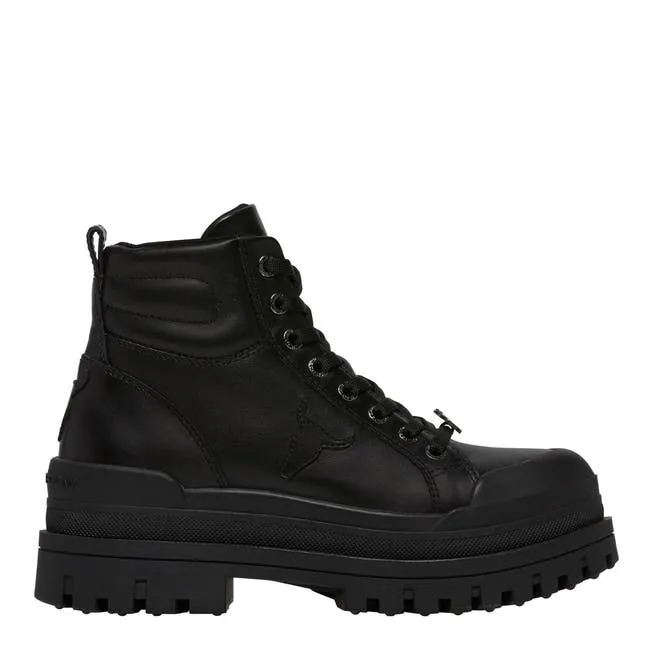 Women Disaster Black Platform Boots Windsor Smith Platforms