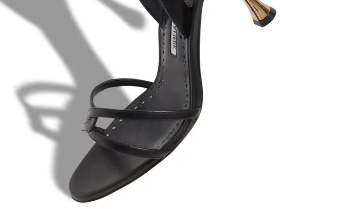 Women Dress Shoes Manolo Blahnik RACITA Black Nappa Leather Slingback Sandals Women Dress Shoes Manolo Blahnik RACITA Black Nappa Leather Slingback Sandals