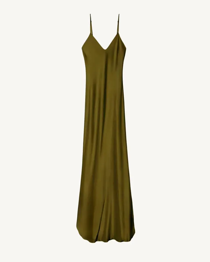 Women Dresses and Skirts Nili Lotan CAMI GOWN Olive