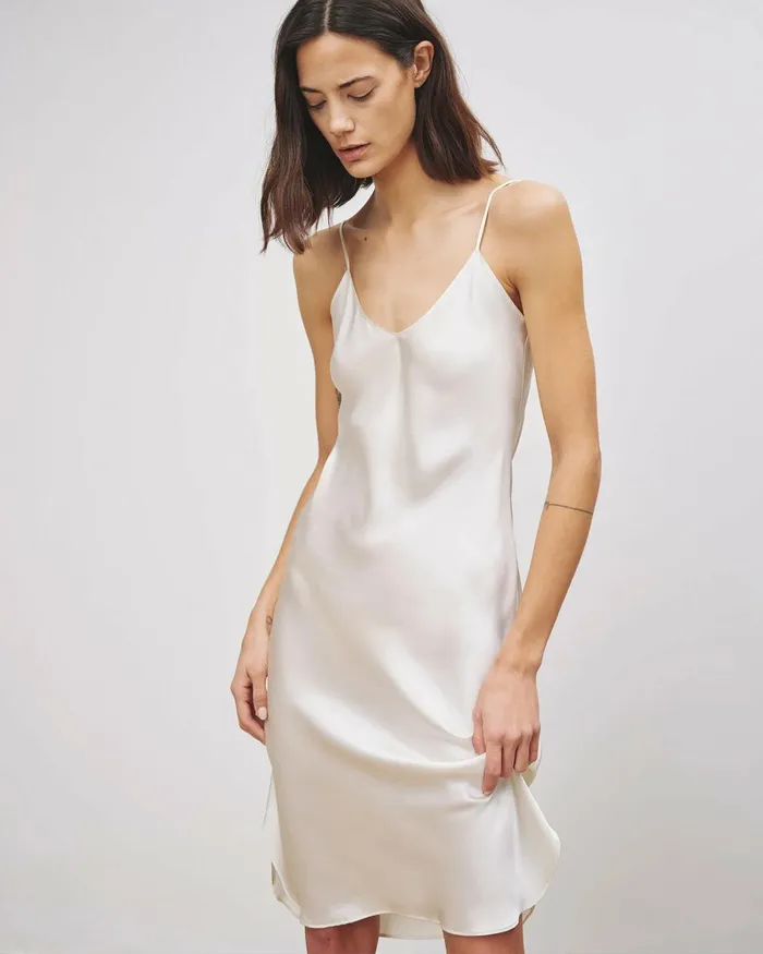 Women Dresses and Skirts Nili Lotan SHORT CAMI DRESS Ivory