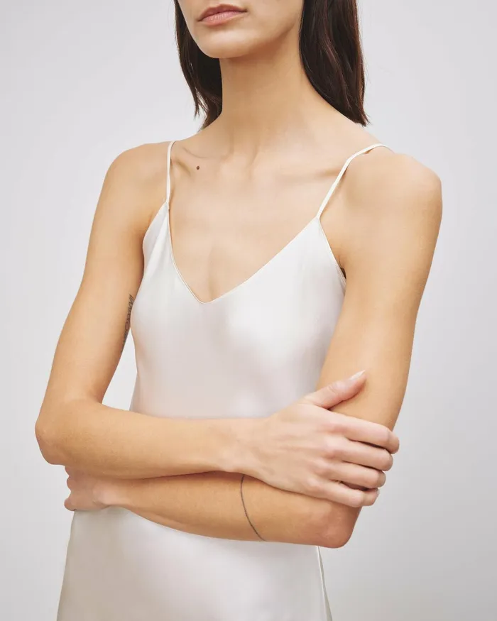 Women Dresses and Skirts Nili Lotan SHORT CAMI DRESS Ivory