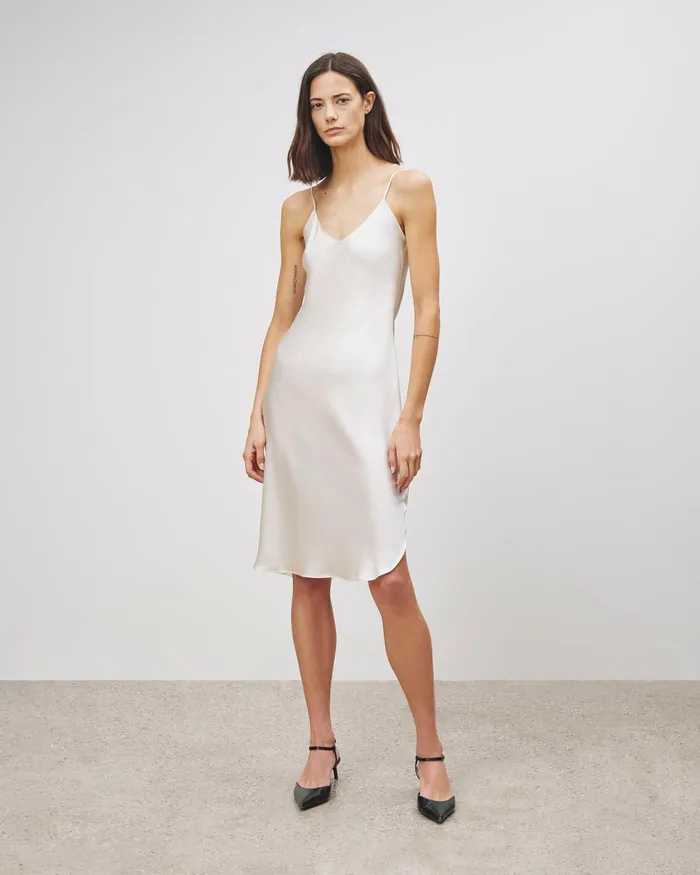 Women Dresses and Skirts Nili Lotan SHORT CAMI DRESS Ivory