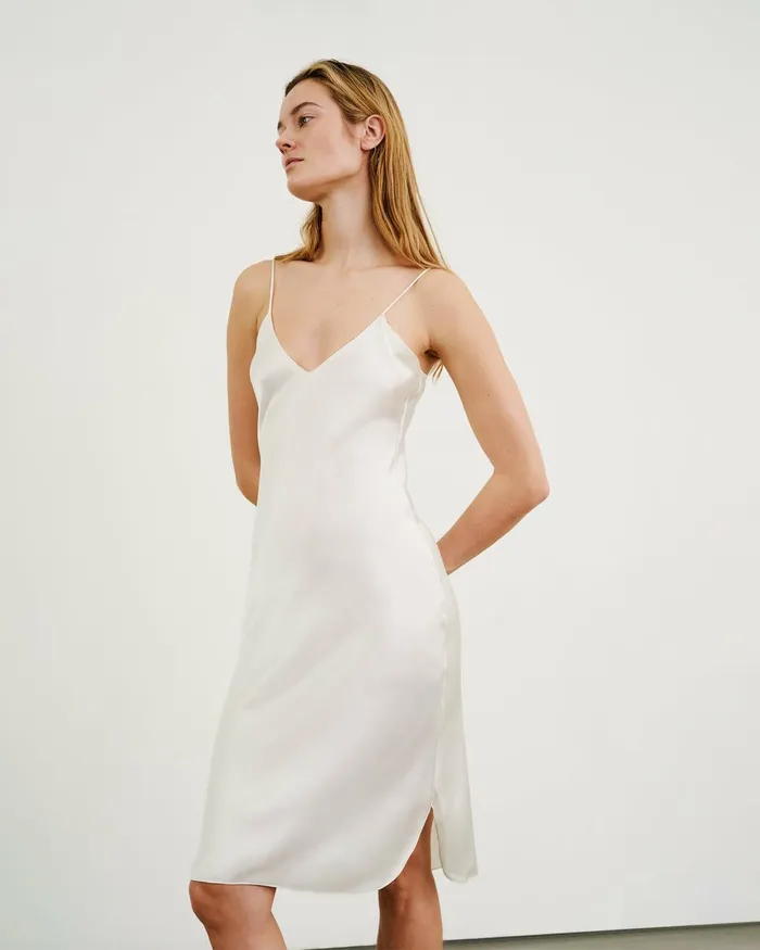 Women Dresses and Skirts Nili Lotan SHORT CAMI DRESS Ivory