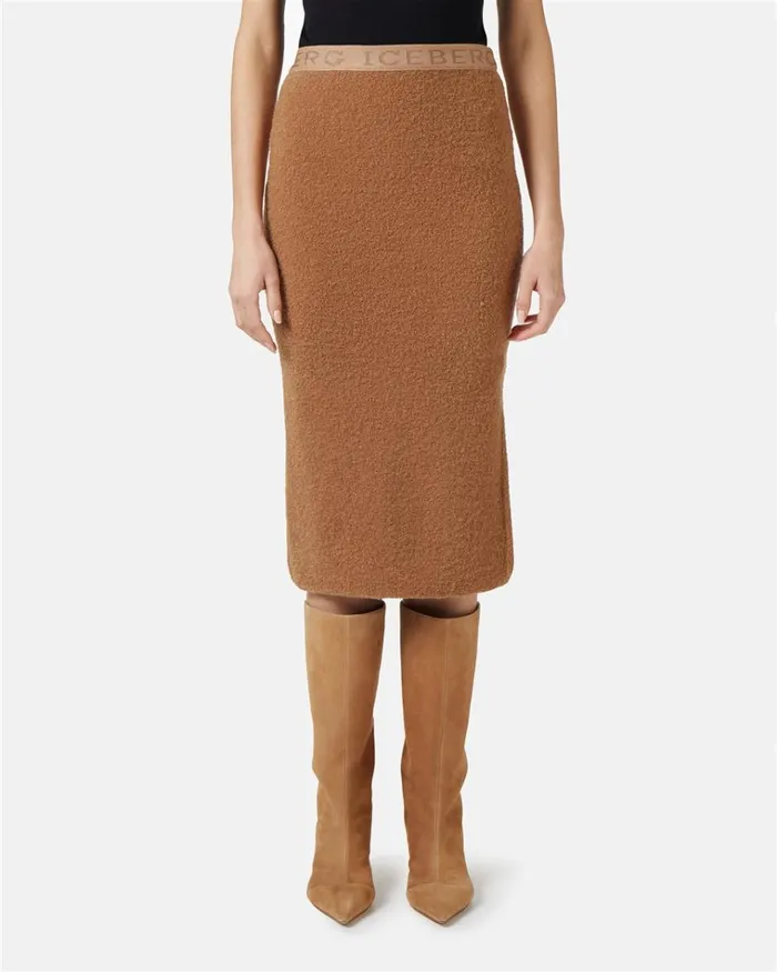 Women DRESSES AND SKIRTS Iceberg Sports Skirt In Wool And Boucl
