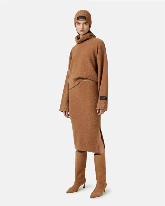 Women DRESSES AND SKIRTS Iceberg Sports Skirt In Wool And Boucl Women DRESSES AND SKIRTS Iceberg Sports Skirt In Wool And Boucl