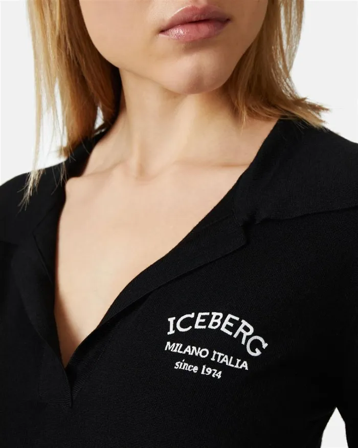 Women DRESSES AND SKIRTS Iceberg Thin Wool Polo Dress Women DRESSES AND SKIRTS Iceberg Thin Wool Polo Dress