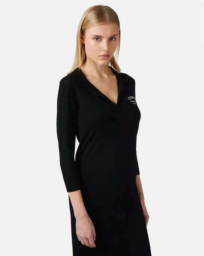 Women DRESSES AND SKIRTS Iceberg Thin Wool Polo Dress Women DRESSES AND SKIRTS Iceberg Thin Wool Polo Dress
