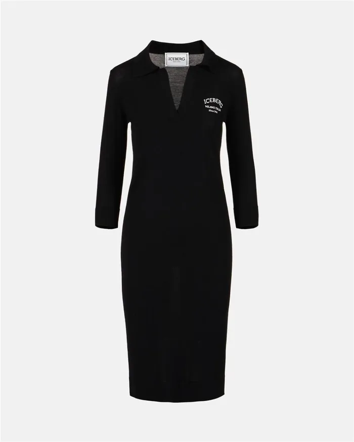 Women DRESSES AND SKIRTS Iceberg Thin Wool Polo Dress Women DRESSES AND SKIRTS Iceberg Thin Wool Polo Dress