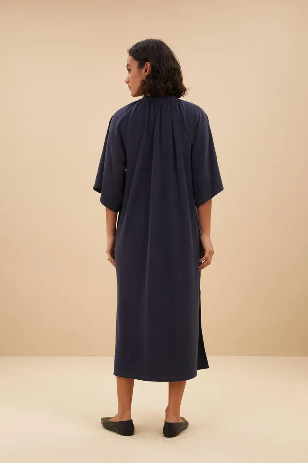 Women Dresses Bybar Louisa Slub Dress Midnight Women Dresses Bybar Louisa Slub Dress Midnight