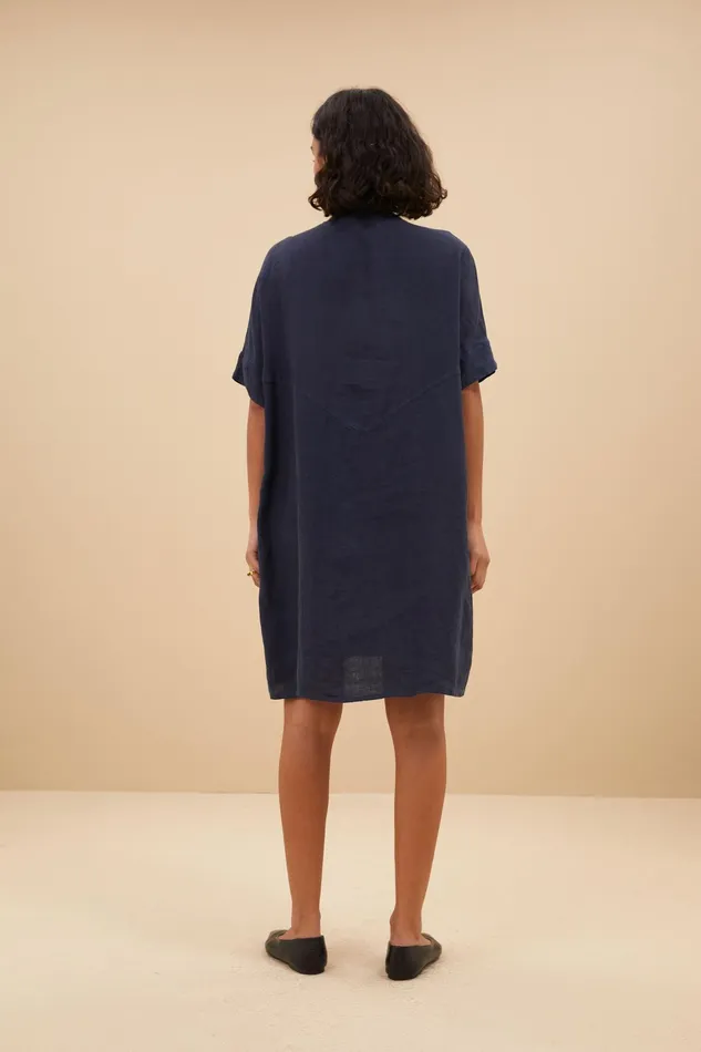Women Dresses Bybar Tais Linen Dress Midnight