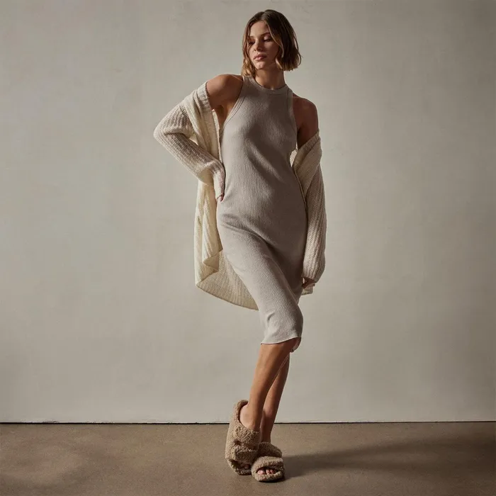 Women DressesJumpsuits James Perse Cotton Cashmere Tank Dress Toast