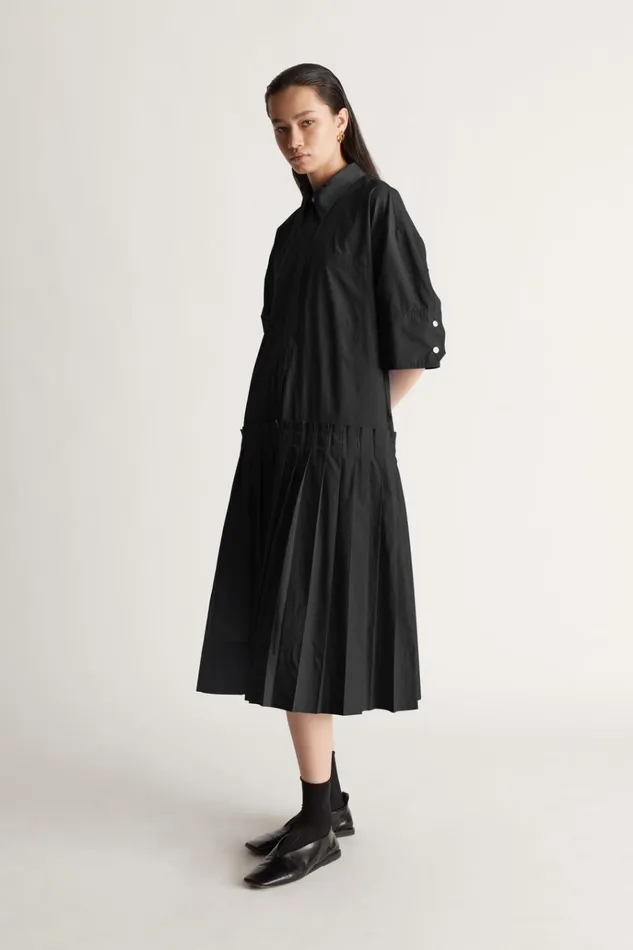 Women Dresses Lee Mathews Evette Shirt Dress Black