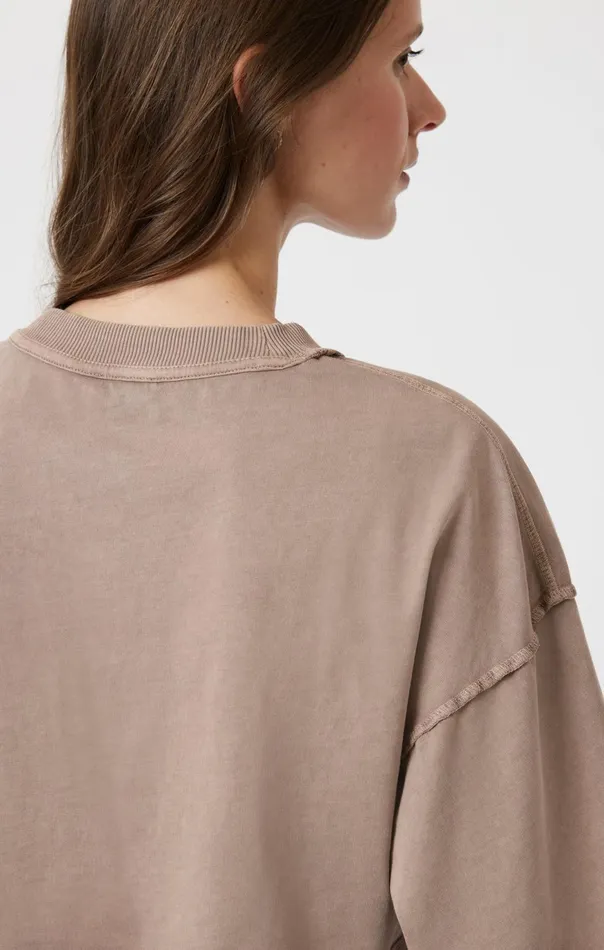 Women Drop Shoulder Cropped TShirt In Moon Rock Mavi Jeans Tops and TShirts Women Drop Shoulder Cropped TShirt In Moon Rock Mavi Jeans Tops and TShirts