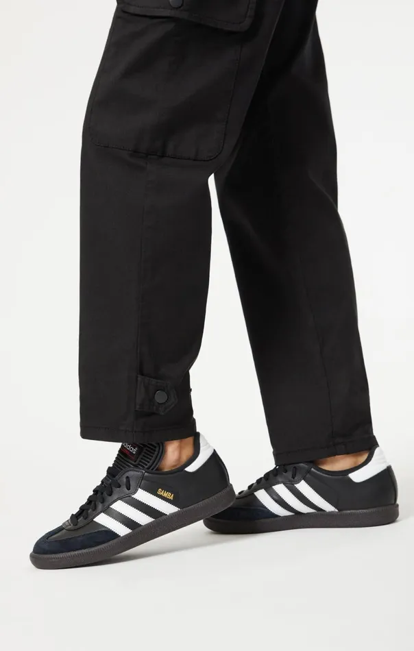 Women Elsie Cargo Pants In Black Luxe Twill Mavi Jeans Pants