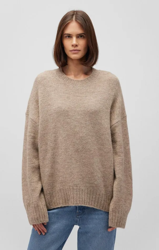 Women Fuzzy Sweater In Cobblestone Melange Mavi Jeans Sweaters Women Fuzzy Sweater In Cobblestone Melange Mavi Jeans Sweaters