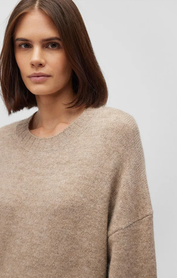 Women Fuzzy Sweater In Cobblestone Melange Mavi Jeans Sweaters Women Fuzzy Sweater In Cobblestone Melange Mavi Jeans Sweaters