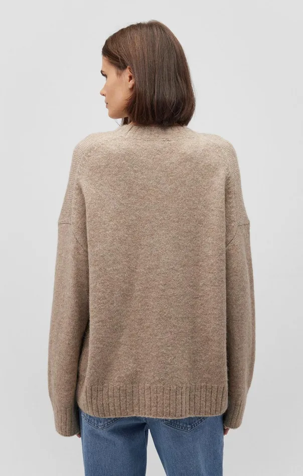Women Fuzzy Sweater In Cobblestone Melange Mavi Jeans Sweaters Women Fuzzy Sweater In Cobblestone Melange Mavi Jeans Sweaters