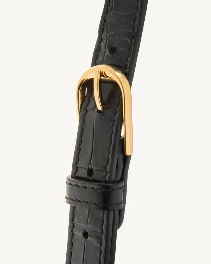 Women Handbags Nili Lotan LE ELLIE SADDLE BAG Black And Gold