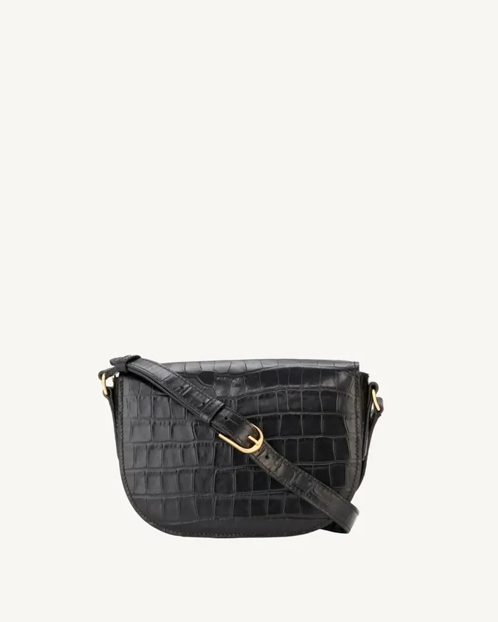 Women Handbags Nili Lotan LE ELLIE SADDLE BAG Black And Gold