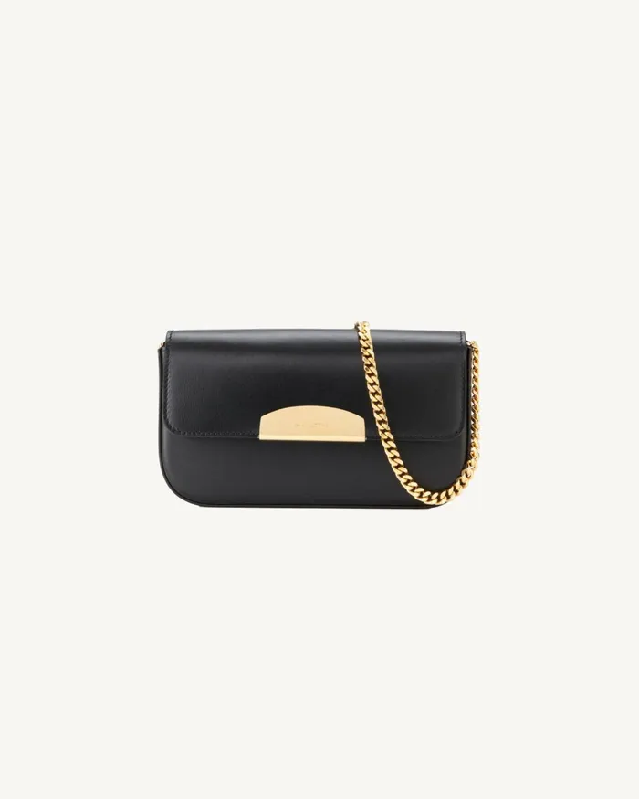 Women Handbags Nili Lotan LE MIA CHAIN BAG Black And Gold