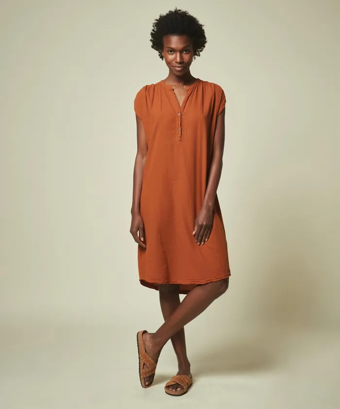 Women Hartford Dresses Double Fabric Caramel Tuna Dress