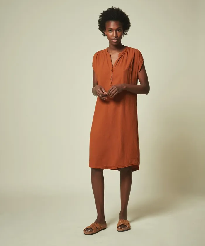 Women Hartford Dresses Double Fabric Caramel Tuna Dress