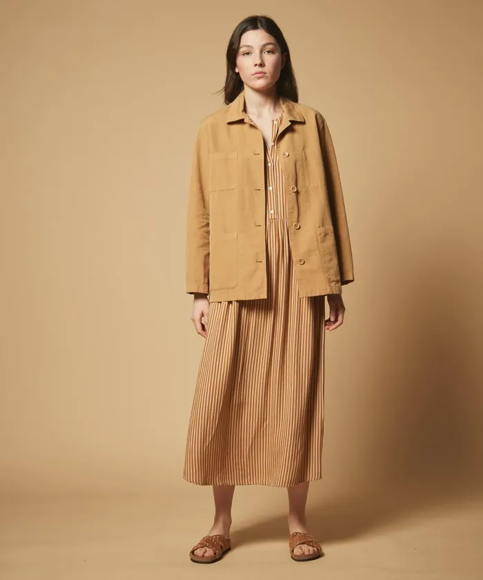 Women Hartford Jackets and Coats Verdi Dune Canvas Jacket