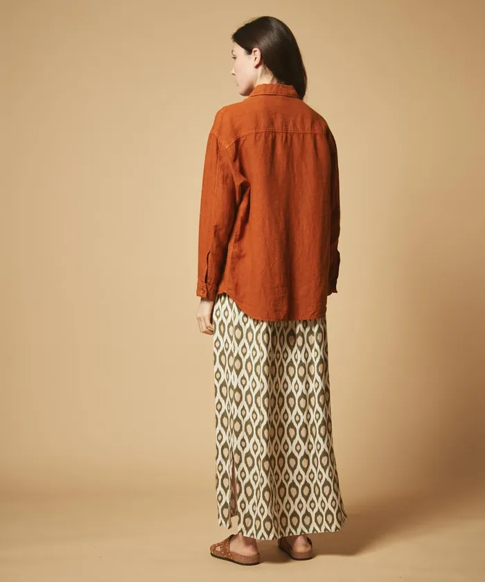 Women Hartford Jackets and Coats Voltige Caramel Linen Jacket