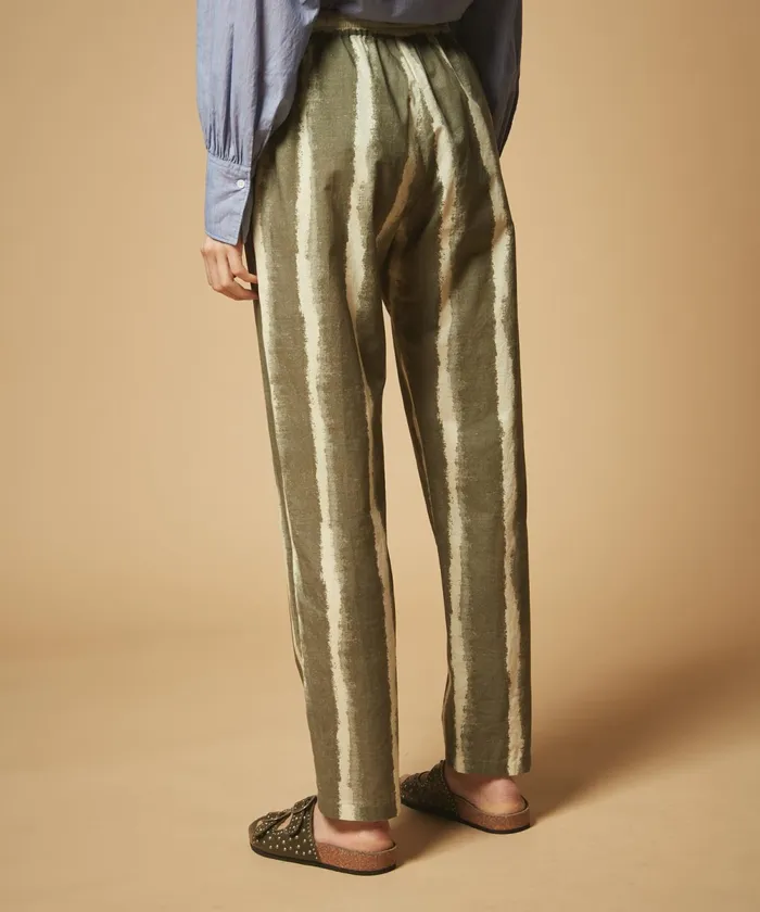 Women Hartford Pants Army Faded Striped Pang Pants