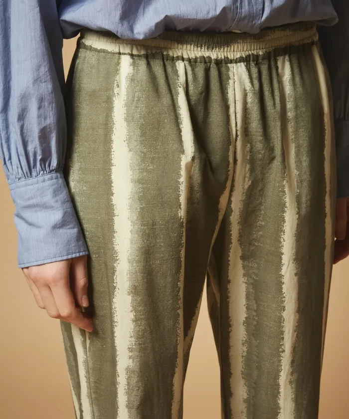 Women Hartford Pants Army Faded Striped Pang Pants