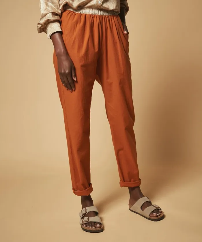 Women Hartford Pants Caramel Cotton Voile Pove Pants
