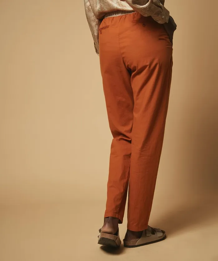 Women Hartford Pants Caramel Cotton Voile Pove Pants