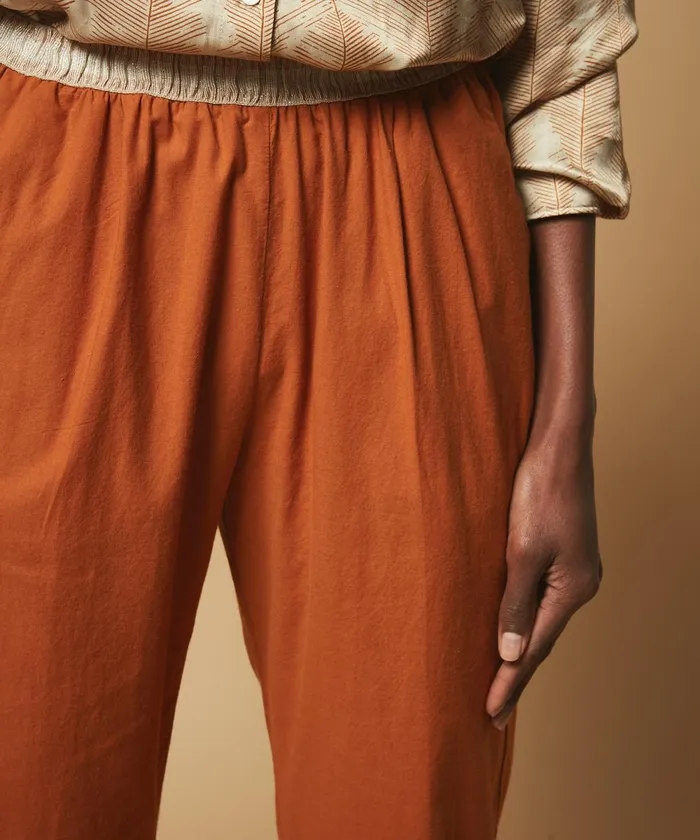 Women Hartford Pants Caramel Cotton Voile Pove Pants