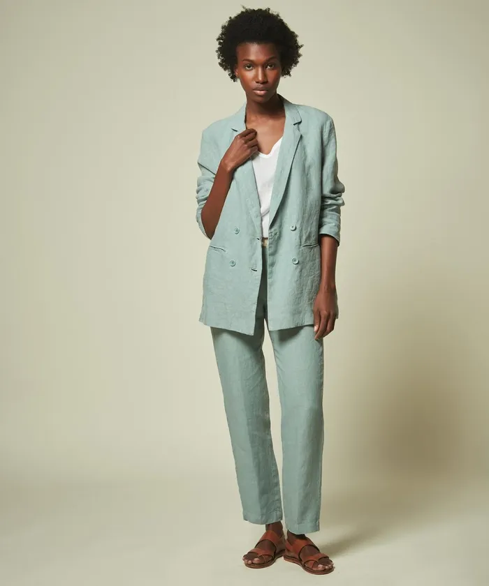 Women Hartford Pants Eucalyptus Linen Pirouette Pants