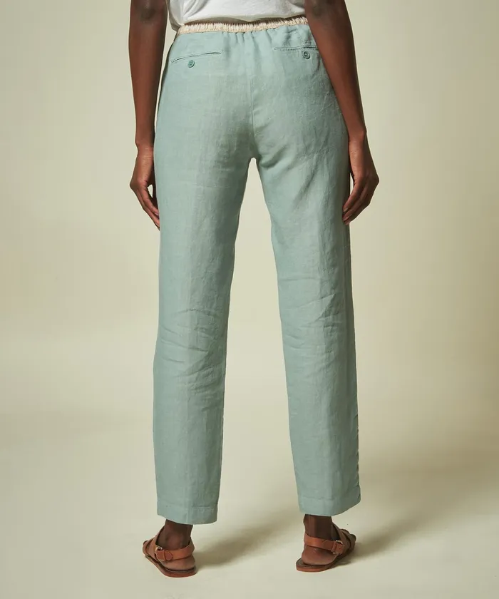 Women Hartford Pants Eucalyptus Linen Pirouette Pants