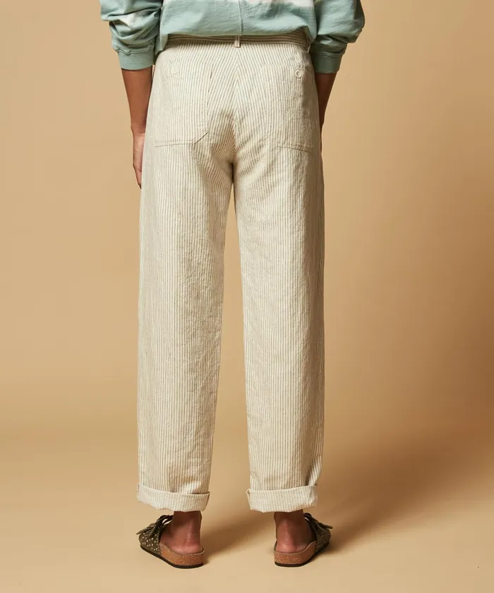 Women Hartford Pants OffWhite Striped Pastora Pants