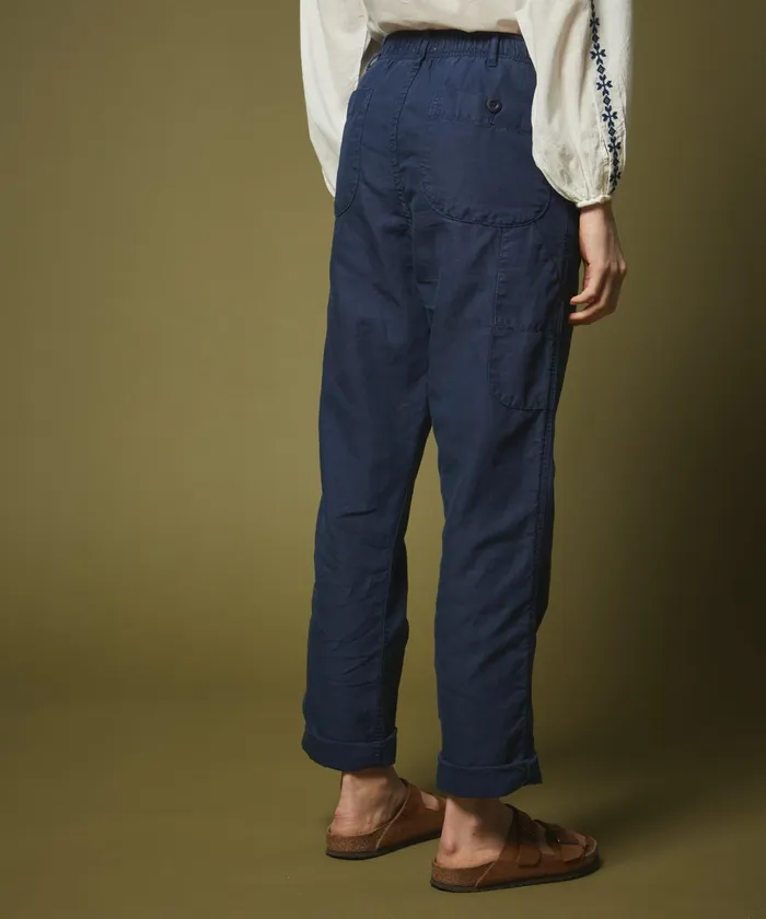 Women Hartford Pants Paint Indigo Cotton Linen Pants