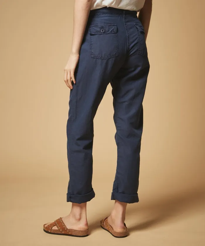Women Hartford Pants Poly Indigo Cotton Linen Pants
